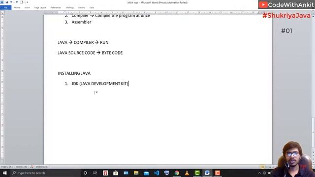 Java Tutorial : Installing Java | Compiler vs Interpreter | #ShukriyaJava in Hindi by #codewithanki смотреть онлайн