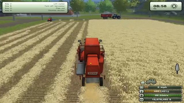 Deutz tractor with trolley смотреть онлайн