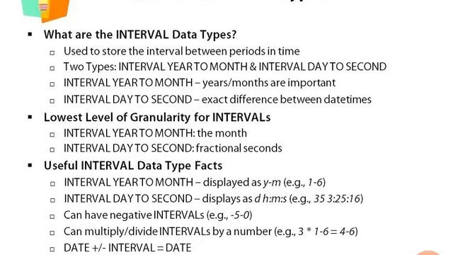 Dates, Times and Intervals in Oracle - The INTERVAL Datatype смотреть онлайн