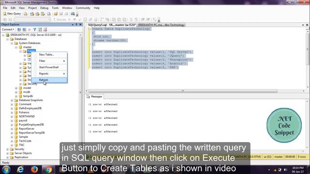 Non Matching Records from SQL 2 Tables смотреть онлайн