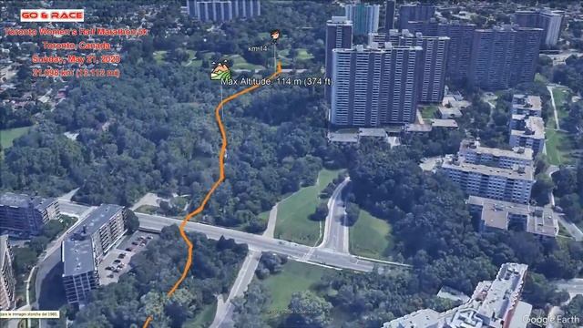 Toronto Women’s Half Marathon/5k: fly over the race path! смотреть онлайн