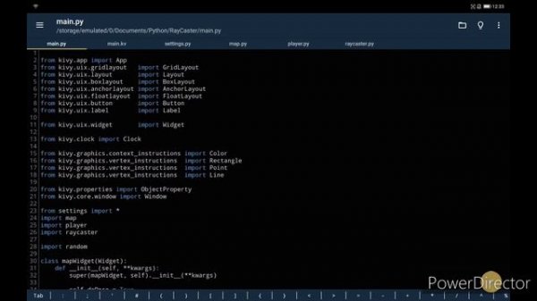 Ray Casting Engine Python Kivy on Android Mobile