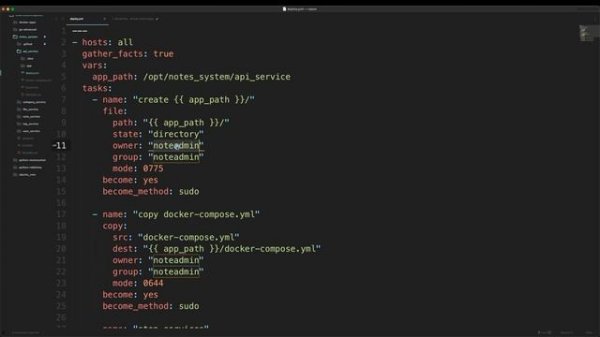 Упаковываем сервисы в Docker и деплоем через GIthub Actions и Ansible + docker-compose