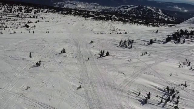 Съёмка с DJI MIni 2. Шерегеш 2022 мини спуск с креста. смотреть онлайн