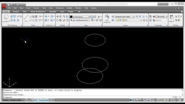 Tutorial Autocad 2009 3D - LOFT смотреть онлайн