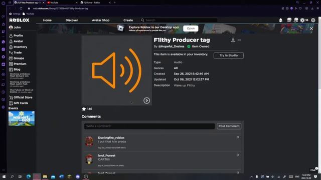 F1lthy Producer Tag on Roblox смотреть онлайн