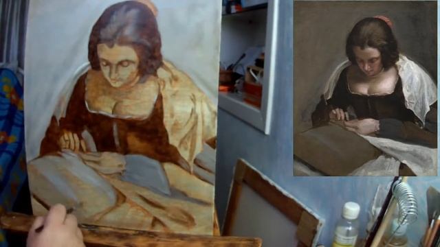 Копирую картину Веласкеса. смотреть онлайн