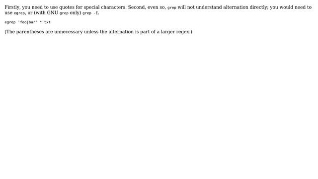 Unix & Linux: How do I grep for multiple patterns with pattern having a pipe character? смотреть онлайн