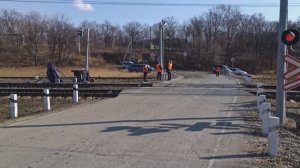 ДТП на ЖД переезде.