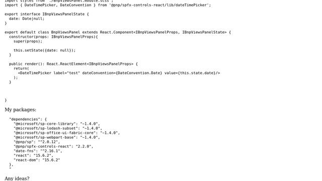 Sharepoint: Error when adding DateTimePicker from PnP SPFx React controls смотреть онлайн