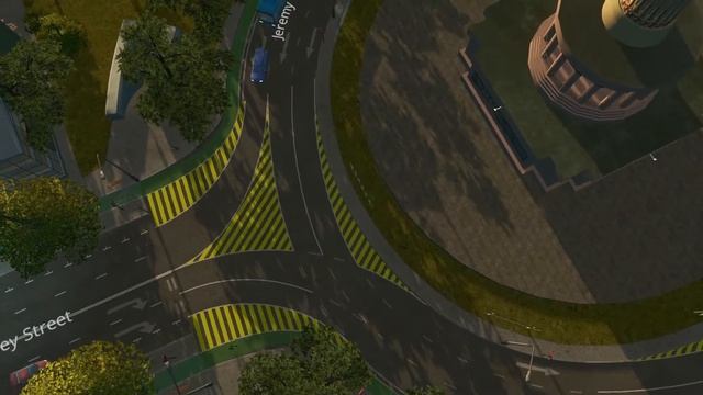 Cities Skylines: Rotato, a city entrance roundabout Day/Night sequence. смотреть онлайн