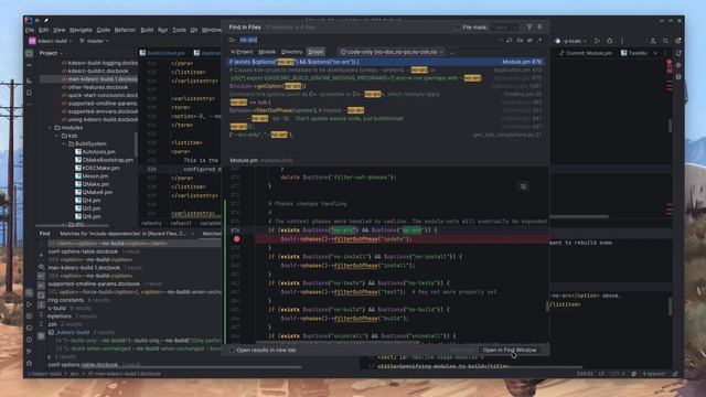 Поиск файлов на отдельных вкладках в JetBrains