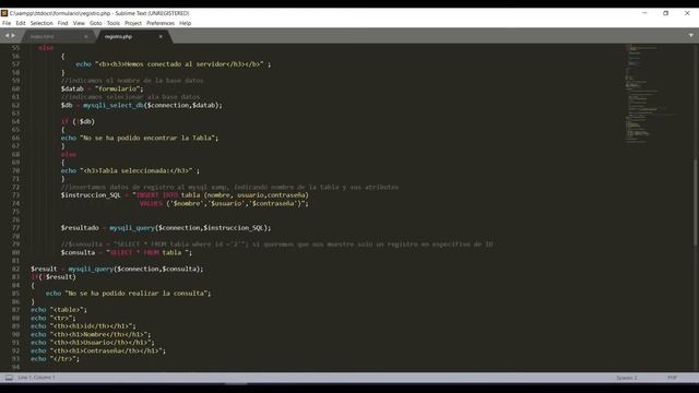Conectar Formulario HTML con PHP a base de datos MYSQL y Mostrar Registro смотреть онлайн