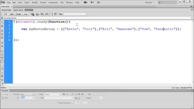 jQuery Tutorial: Using Arrays and Concatenation in jQuery -HD- смотреть онлайн