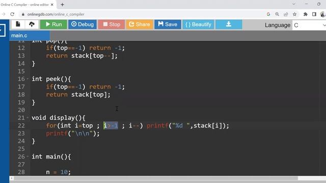 Implementation of Stack Operations - Push, Pop, Display, Full, Empty | Learn Coding | Programming смотреть онлайн