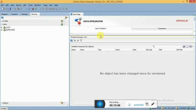 ODI 12c Tutorial Lesson 16 Version Control VCS using Git in ODI смотреть онлайн