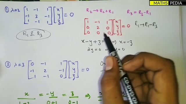 DIAGONALISATION OF 3x3//STEP WISE EXPLANATION//TRICKS AND TIPS//MATHSPEDIA// смотреть онлайн
