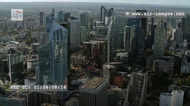 La Défense District The Modern Skyline of Paris From Above смотреть онлайн