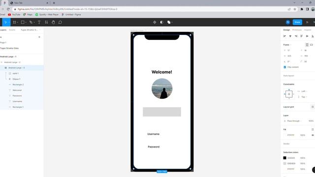 Tugas membuat tampilan UI dengan Figma, masing foto dengan shape lingkaran смотреть онлайн