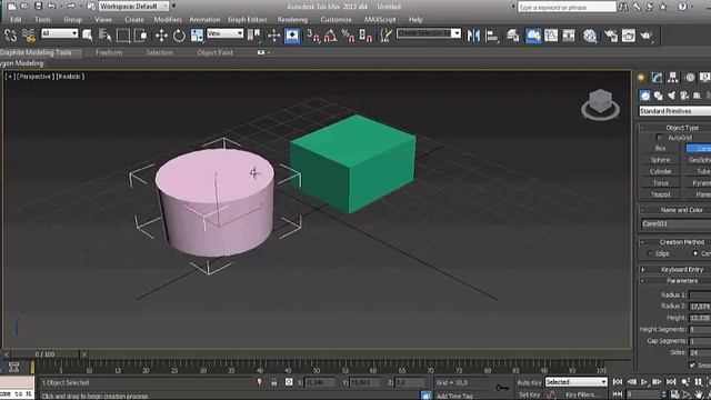 Autodesk 3ds max - размещение объектов, фигур в рабочей области. Квадраты, шары и т.д.(3dmax) смотреть онлайн