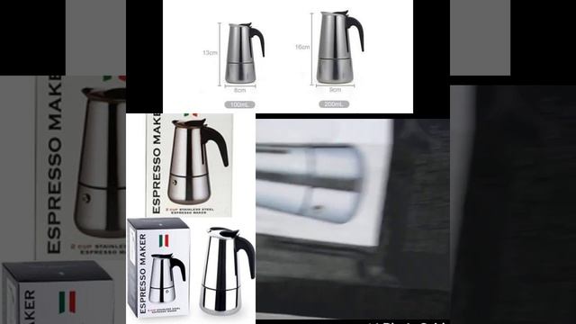 Stainless Steel Espresso Maker Stovetop Coffee Percolator Moka Pot Decoction Maker смотреть онлайн
