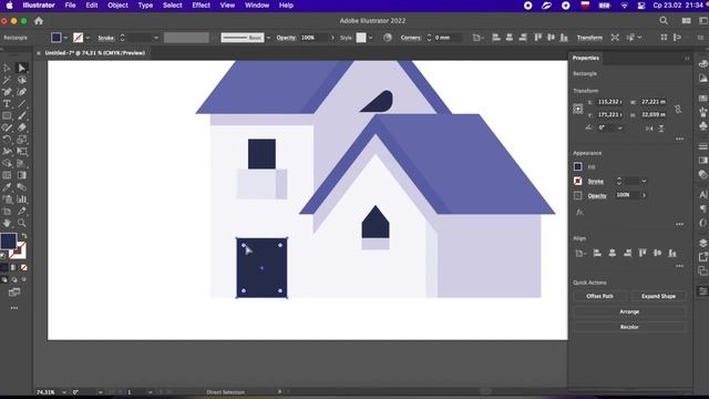 Малюємо монохромну ілюстрацію в Adobe Illustrator смотреть онлайн