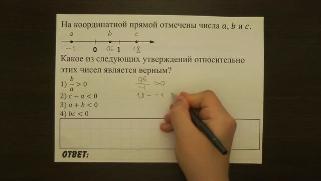 На координатной прямой отмечены ... | ОГЭ 2017 | ЗАДАНИЕ 2 | ШКОЛА ПИФАГОРА смотреть онлайн