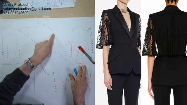 моделируем жакет modelado de chaqueta #курсы кройки и шитья #diseño de modas смотреть онлайн