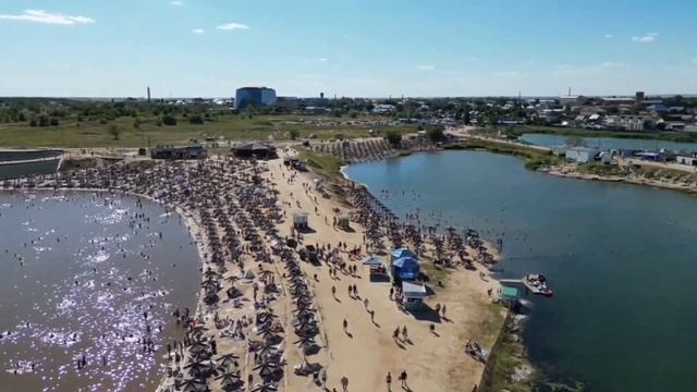 Курорт Соль- Илецке , Оренбургской области с птичьего полета. смотреть онлайн