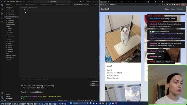 #100Devs - Let's Add Auth to the CatBook! (HTML/CSS, Node, MongoDB, EJS, Passport) смотреть онлайн