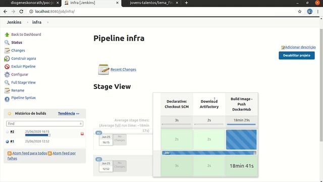 Jenkins e Docker: Pipeline com 3 jobs смотреть онлайн