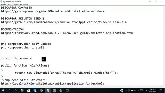 zend framework 2 instalacion y hola mundo смотреть онлайн