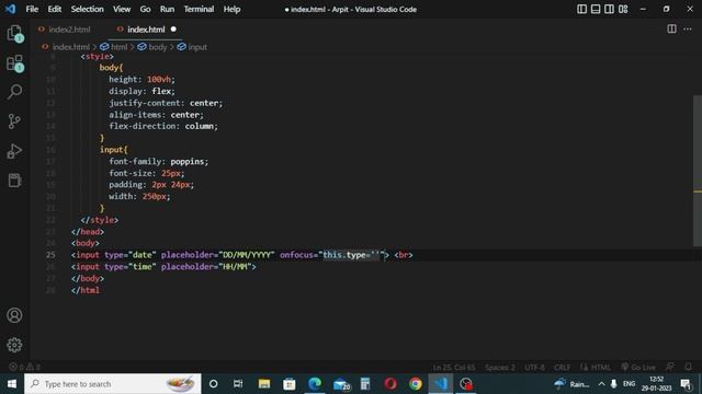 How to add custom placeholder in input type date or time смотреть онлайн