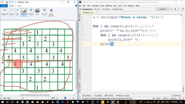 Diamond || Number Pattern || Python Pattern Program || Bangla (বাংলা) смотреть онлайн