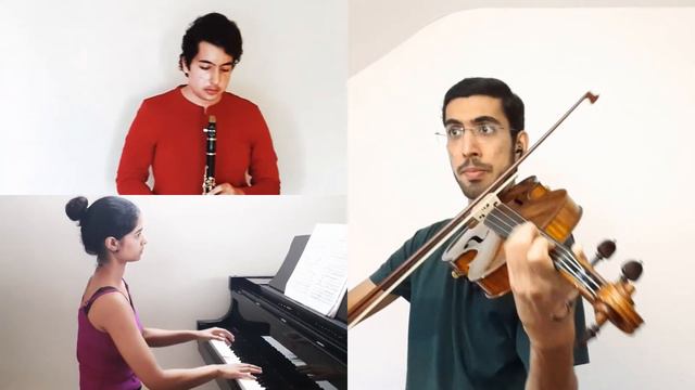 Mozart: "Kegelstatt" Trio (Rondo) | Performed from across continents! смотреть онлайн