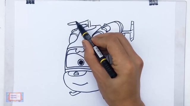 Super wings Dizzy drawing and coloring–How to draw Dizzy super wings смотреть онлайн