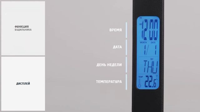 Настольный светильник светодиодный сетевой "ФОТОН" TL-11DRСH-B (11W) черный, USB зарядка смотреть онлайн
