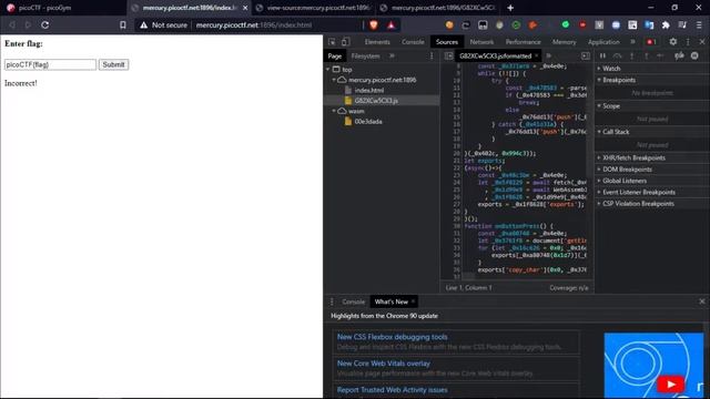 picoCTF 2021 | Web Exploitation | Some Assembly Required 1 смотреть онлайн