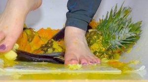 A lot of fruits barefoot crush Ashley