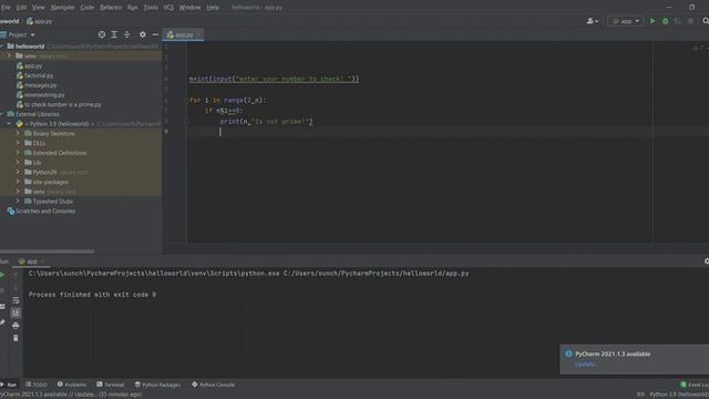 Python program to check prime number or not for given number смотреть онлайн