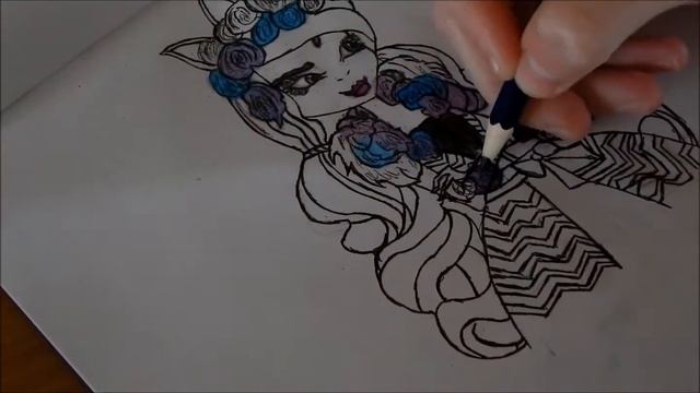 Рисую:Эвер афтер хай;Китти Чешир;Сказка наизнанку. смотреть онлайн