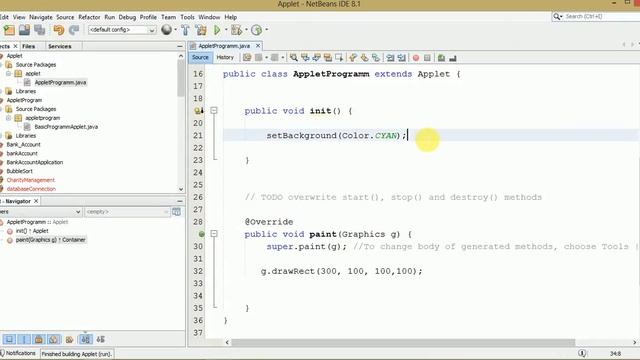 create Applet using Java in Net beans смотреть онлайн