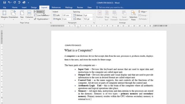 Microsoft Word Course : Page layout / Master Microsoft Word Beginner to Advanced guide смотреть онлайн