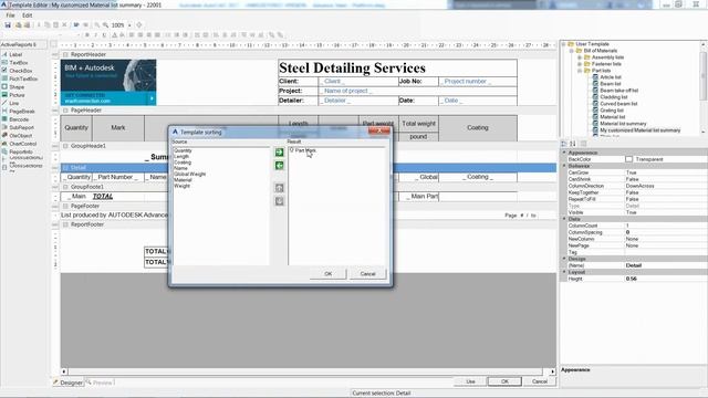 Advance Steel - External BOM Template Customization смотреть онлайн