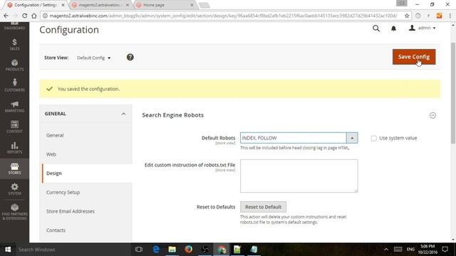 Magento 2 - Setup Meta Robots Tags And Robots.txt