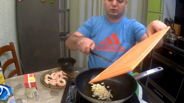 Восхитительная паста с креветками. Креветка гребенчатая ботан!!!! смотреть онлайн