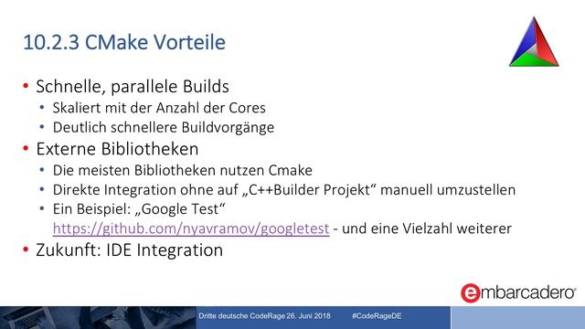 CodeRage Deutschland 2018 - Session 01 - Neuigkeiten im RAD Studio 10.2 Tokyo смотреть онлайн