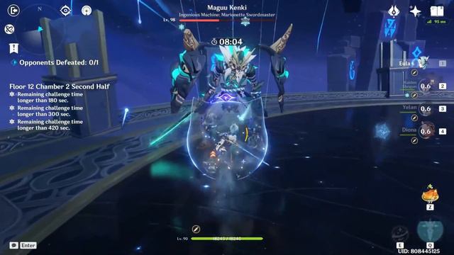 C1 Diluc Vape and C0 Eula Raiden Yelan - Genshin Impact Abyss 2.7 - Floor 12 9 Stars смотреть онлайн