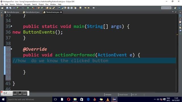 Adding actionlistener to a button in Java by implementing ActionListener interface tutorial 1. смотреть онлайн