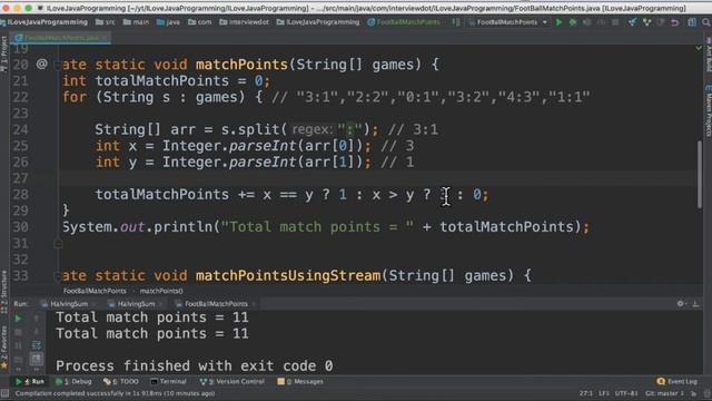 Java 8 Streams mapToInt() | map() | Find The FootBall Points Code Example Demo | InterviewDOT смотреть онлайн